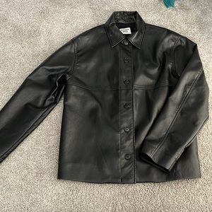 Black vegan leather jacket